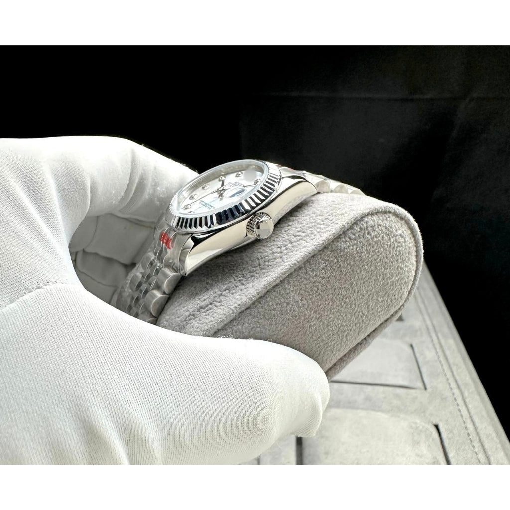 READY STOCK UPGRADED SEMI PREMIUM GRADE 31 mm DJ AUTOMATIC LADIES WATCH