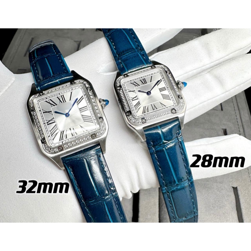 READY STOCK CLASSIC 28MM / 32MM DIAMOND BEZEL QUARTZ UNISEX WATCH