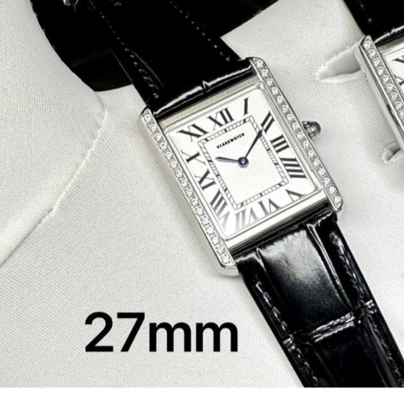 READY STOCK CAR  MUST QUARTZ DIAMOND BEZEL 25MM/27MM CLASSIC WATCH