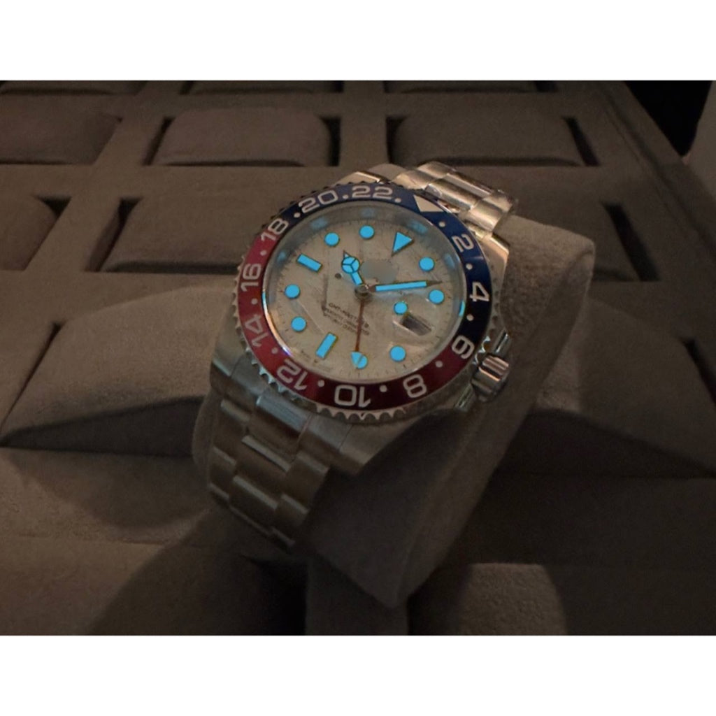 READY STOCK UPGRADED  LUXURY NEW MODEL METEORITE AUTOMATIC GMT 40 MM MEN WATCH