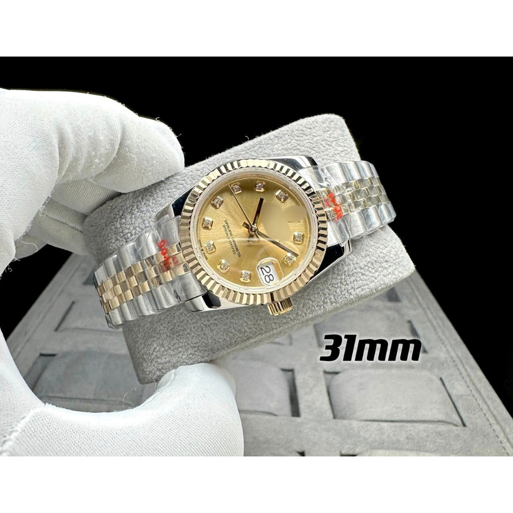 READY STOCK UPGRADED SEMI PREMIUM GRADE 31 DJ AUTOMATIC LADIES WATCH