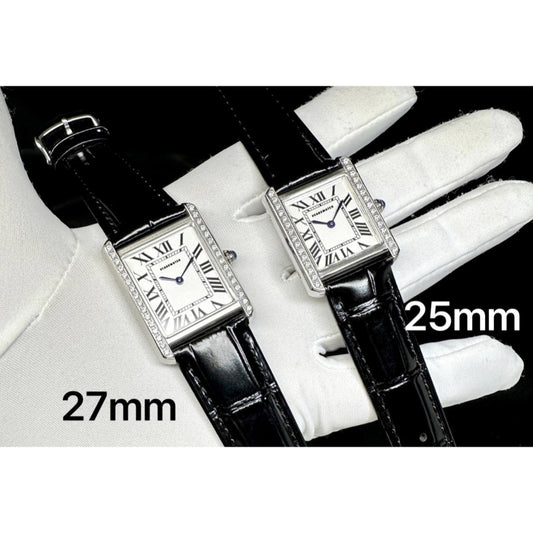 READY STOCK CAR  MUST QUARTZ DIAMOND BEZEL 25MM/27MM CLASSIC WATCH
