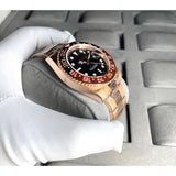 READY STOCK UPGRADED  LUXURY NEW MODEL GMT ROSEGOLD AUTOMATIC GMT 40 MM MEN WATCH