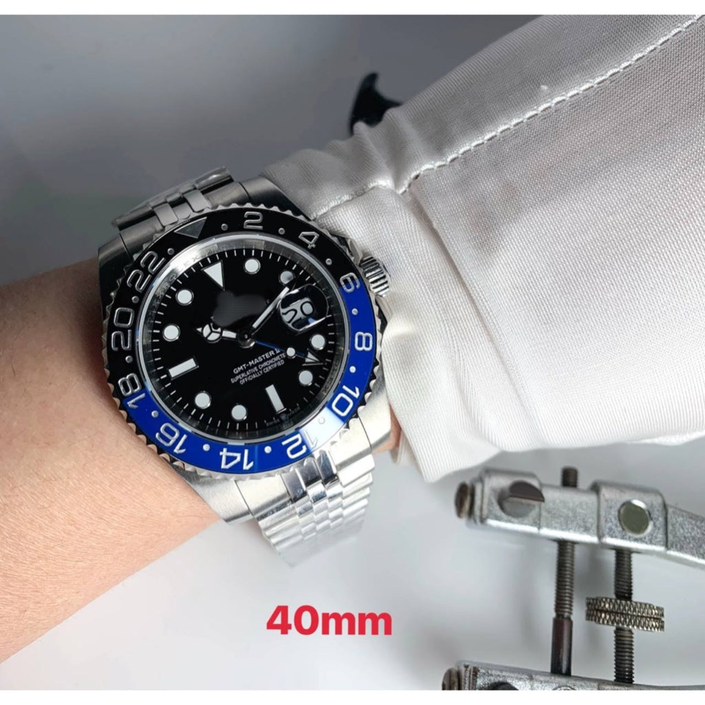 READY STOCK UPGRADED  LUXURY AUTOMATIC BATGIRL GMT 40MM MEN WATCH