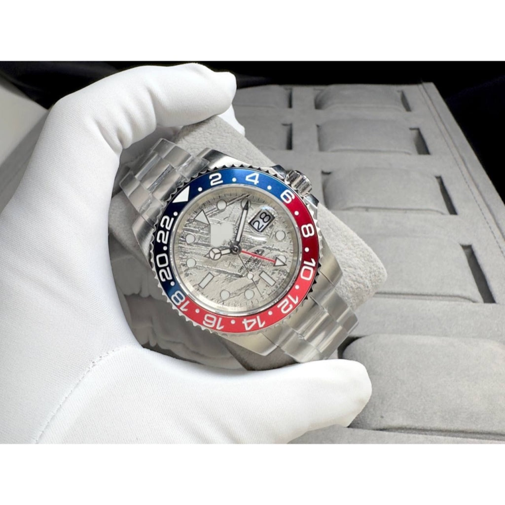 READY STOCK UPGRADED  LUXURY NEW MODEL METEORITE AUTOMATIC GMT 40 MM MEN WATCH