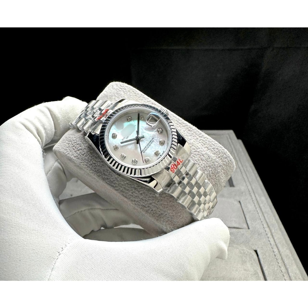 READY STOCK UPGRADED SEMI PREMIUM GRADE 31 mm DJ AUTOMATIC LADIES WATCH