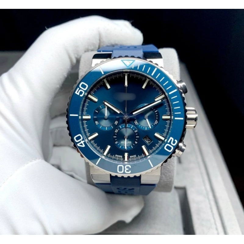 [ READY STOCK ] 0RI5_BLUE_WHALE_CHRONOGRAPH_45MM_MAN _WATCH