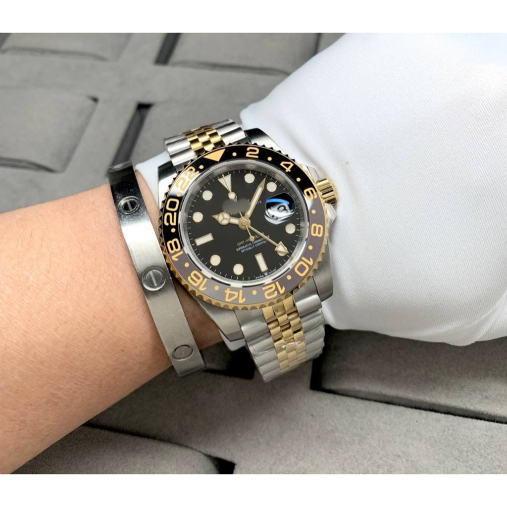 READY STOCK UPGRADED LUXURY NEW MODEL GMT PEPSI JUBILEE AUTOMATIC GMT 40 MM MEN WATCH