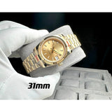 READY STOCK UPGRADED SEMI PREMIUM GRADE 31 DJ AUTOMATIC LADIES WATCH