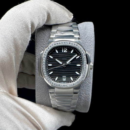 READY STOCK CLASSIC PP 7118 35MM QUARTZ DIAMOND BEZEL  LADIES WATCH