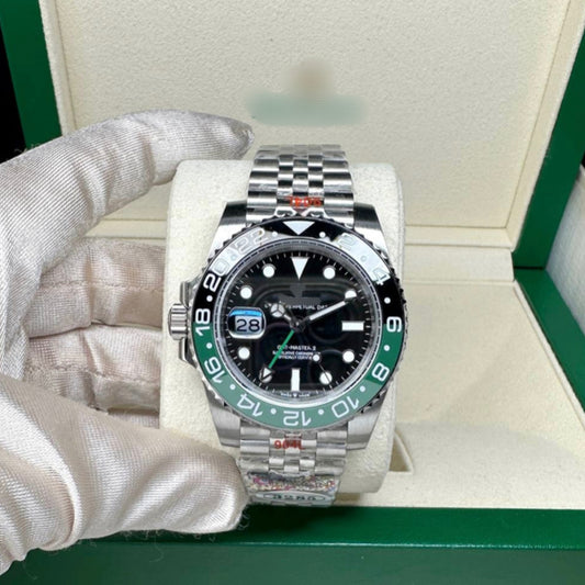 READY STOCK CLEAN PLUS SEMI SPRITE GMT GREEN BLACK 40 MM AUTOMATIC MEN WATCH