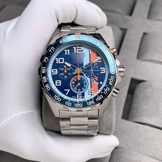 READY STOCK TH GULF F1 CHRONOGRAPH 43MM MEN WATCH