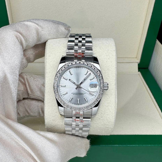 READY STOCK UPGRADED SEMI PREMIUM GRADE 31mm DJ AUTOMATIC LADIES WATCH