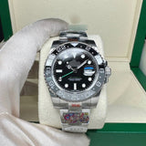 READY STOCK CLEAN PLUS SEMI PREMIUM  2024 GMT GREY BLACK OYSTER 40 MM AUTOMATIC MEN WATCH