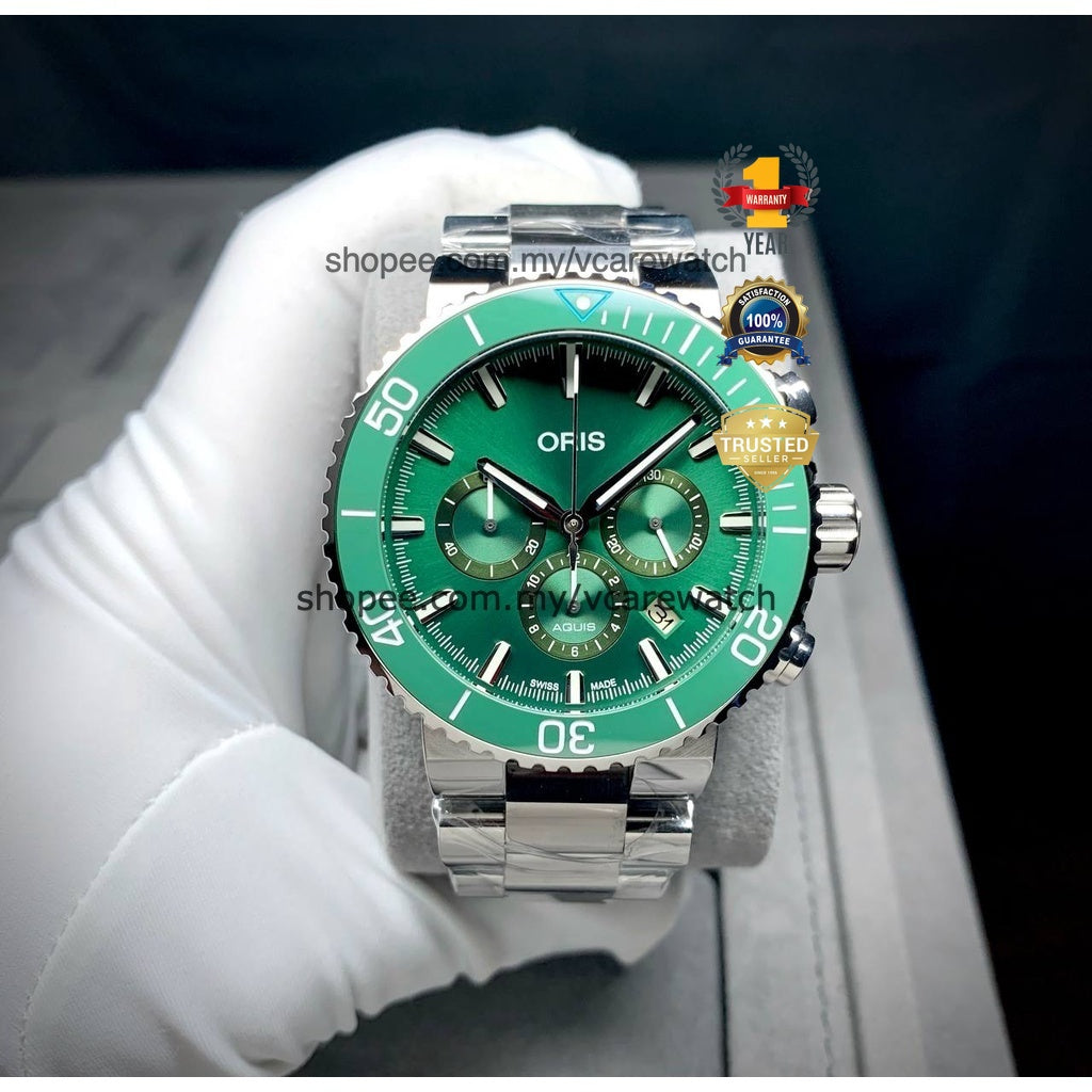 [ READY STOCK ] 0R1S_BLUE_WHALE_CHRONOGAAPH_45MM_MAN_WATCH